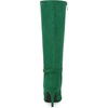 image:imageAllegra K Women Faux Suede Buckle Pointed Toe Stiletto Heel Knee High Boots  Stiletto heel Zipper closure Pointy toe 3 13 inch heel height 15 inch shaft Pairs with dressesEmerald Green