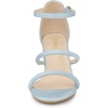 image:imageAllegra K Women Faux Suede Open Toe Ankle Strap Chunky Heels Sandals  Strappy design with buckle closure 25inch heel height Easy to pair with jeans or skirt for a casual lookSky Blue
