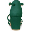 image:imageAllegra K Women Faux Suede Open Toe Ankle Strap Chunky Heels Sandals  Strappy design with buckle closure 25inch heel height Easy to pair with jeans or skirt for a casual lookGreen
