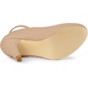 image:imageAllegra K Women Low Platform Round Toe Stiletto Heels Ankle Strap Pumps  Pumps With Closed Toe 3 78 inches Heel Comfortable Heel Pump Summer Dress Shoes for Party OfficeNude