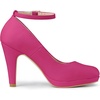 image:imageAllegra K Women Low Platform Round Toe Stiletto Heels Ankle Strap Pumps  Pumps With Closed Toe 3 78 inches Heel Comfortable Heel Pump Summer Dress Shoes for Party OfficeHot Pink