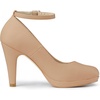 image:imageAllegra K Women Low Platform Round Toe Stiletto Heels Ankle Strap Pumps  Pumps With Closed Toe 3 78 inches Heel Comfortable Heel Pump Summer Dress Shoes for Party OfficeNude