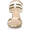 image:imageAllegra K Women Open Toe Slingback Chunky Heel Ankle Strap Sandals  3Inch Chunky Heel Adjustable Buckle Open Toe Slingback Party Office Evening Casual DatingGold