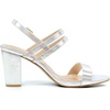 image:imageAllegra K Women Open Toe Slingback Chunky Heel Ankle Strap Sandals  3Inch Chunky Heel Adjustable Buckle Open Toe Slingback Party Office Evening Casual DatingSilver