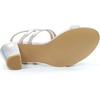 image:imageAllegra K Women Open Toe Slingback Chunky Heel Ankle Strap Sandals  3Inch Chunky Heel Adjustable Buckle Open Toe Slingback Party Office Evening Casual DatingSilver