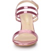image:imageAllegra K Women Open Toe Slingback Chunky Heel Ankle Strap Sandals  3Inch Chunky Heel Adjustable Buckle Open Toe Slingback Party Office Evening Casual DatingPink