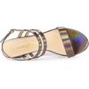 image:imageAllegra K Women Open Toe Slingback Chunky Heel Ankle Strap Sandals  3Inch Chunky Heel Adjustable Buckle Open Toe Slingback Party Office Evening Casual DatingGunmetal
