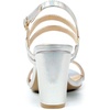 image:imageAllegra K Women Open Toe Slingback Chunky Heel Ankle Strap Sandals  3Inch Chunky Heel Adjustable Buckle Open Toe Slingback Party Office Evening Casual DatingSilver