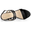 image:imageAllegra K Women Open Toe Slingback Chunky Heel Ankle Strap Sandals  3Inch Chunky Heel Adjustable Buckle Open Toe Slingback Party Office Evening Casual DatingBlack