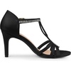 image:imageAllegra K Women Rhinestone Ankle Strap Open Toe Stiletto Heels Sandals  Stiletto heel Buckle closure Rhinestone vamp Open toe Party Office Casual Halloween Christmas ABS heelBlack