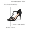 image:imageAllegra K Women Rhinestone Ankle Strap Open Toe Stiletto Heels Sandals  Stiletto heel Buckle closure Rhinestone vamp Open toe Party Office Casual Halloween Christmas ABS heelBlack