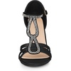 image:imageAllegra K Women Rhinestone Ankle Strap Open Toe Stiletto Heels Sandals  Stiletto heel Buckle closure Rhinestone vamp Open toe Party Office Casual Halloween Christmas ABS heelBlack
