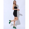 image:imageAllegra K Women Rubber Square Toe Slingback Platform Chunky Heel Sandals  ABS outsole Block heel 37inch heel height 08inch platform Slingback strap Chunky heel Square toeGreen