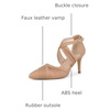 image:imageAllegra K Women Slouches Cross Strap Pointed Toe Stiletto Heels Pumps  ABS Heel 31 Inches Height Pointed Toe Cross Strap Slouch Style Classic Pump Office Party Dating EveningNude