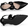 image:imageAllegra K Women Slouches Cross Strap Pointed Toe Stiletto Heels Pumps  ABS Heel 31 Inches Height Pointed Toe Cross Strap Slouch Style Classic Pump Office Party Dating EveningBlack