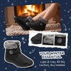 image:imageAllegra K Women Warm Breathable Flat Hook Loop Ankle Snow Boots  Cotton vamp TPR outsole Nonslip durable Keeps feet dry in cold mud Heel 079in Hook loop closureBlack