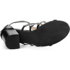 image:imageAllegra K Womens Chunky Heels Gladiators Sandals  3 inches Heel Strappy Comfortable Faux Leather perfect for Evening Party Wedding Date NightBlack