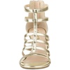 image:imageAllegra K Womens Chunky Heels Gladiators Sandals  3 inches Heel Strappy Comfortable Faux Leather perfect for Evening Party Wedding Date NightGold