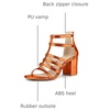 image:imageAllegra K Womens Chunky Heels Gladiators Sandals  3 inches Heel Strappy Comfortable Faux Leather perfect for Evening Party Wedding Date NightOrange