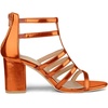 image:imageAllegra K Womens Chunky Heels Gladiators Sandals  3 inches Heel Strappy Comfortable Faux Leather perfect for Evening Party Wedding Date NightOrange