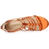 image:imageAllegra K Womens Chunky Heels Gladiators Sandals  3 inches Heel Strappy Comfortable Faux Leather perfect for Evening Party Wedding Date NightOrange