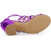 image:imageAllegra K Womens Chunky Heels Gladiators Sandals  3 inches Heel Strappy Comfortable Faux Leather perfect for Evening Party Wedding Date NightPurple