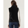 image:imageAllegra K Womens Faux Fur Vest Zip Up Sleeveless Casual Fur Jacket  Stand Collar Warm Fuzzy Waistcoat OutwearBlack