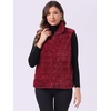 image:imageAllegra K Womens Faux Fur Vest Zip Up Sleeveless Casual Fur Jacket  Stand Collar Warm Fuzzy Waistcoat OutwearRed