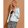 image:imageAllegra K Womens Holographic Shiny Zipper Hooded Metallic Jackets  Special material for special occasions Elastic trim with shimmer Trendy for club holidayHolographic