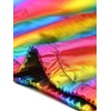 image:imageAllegra K Womens Holographic Shiny Zipper Hooded Metallic Jackets  Special material for special occasions Elastic trim with shimmer Trendy for club holidayMulticolor
