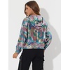 image:imageAllegra K Womens Holographic Shiny Zipper Hooded Metallic Jackets  Special material for special occasions Elastic trim with shimmer Trendy for club holidayMulticolorsquare