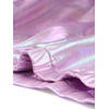 image:imageAllegra K Womens Holographic Shiny Zipper Hooded Metallic Jackets  Special material for special occasions Elastic trim with shimmer Trendy for club holidayPurple Holographic