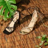 image:imageAllegra K Womens Lace Up Sandals Chunky High Heels  3 17 inches Heel Strappy Comfortable Faux Leather perfect for Evening Party Wedding Date NightBlack