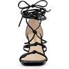 image:imageAllegra K Womens Lace Up Sandals Chunky High Heels  3 17 inches Heel Strappy Comfortable Faux Leather perfect for Evening Party Wedding Date NightBlack