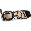 image:imageAllegra K Womens Lace Up Sandals Chunky High Heels  3 17 inches Heel Strappy Comfortable Faux Leather perfect for Evening Party Wedding Date NightBlack
