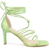 image:imageAllegra K Womens Lace Up Sandals Chunky High Heels  3 17 inches Heel Strappy Comfortable Faux Leather perfect for Evening Party Wedding Date NightLime Green