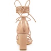 image:imageAllegra K Womens Lace Up Sandals Chunky High Heels  3 17 inches Heel Strappy Comfortable Faux Leather perfect for Evening Party Wedding Date NightRose Gold