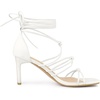 image:imageAllegra K Womens Lace Up Sandals Chunky High Heels  3 17 inches Heel Strappy Comfortable Faux Leather perfect for Evening Party Wedding Date NightWhite