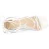 image:imageAllegra K Womens Lace Up Sandals Chunky High Heels  3 17 inches Heel Strappy Comfortable Faux Leather perfect for Evening Party Wedding Date NightWhite