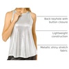 image:imageAllegra K Womens Metallic Tank Tops Shiny Sleeveless Party Disco Shirt  Glitter Metallic Tops for Halloween Christmas Cosplay Party Nightout Shimmer Round NeckLight Silver