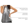 image:imageAllegra K Womens Metallic Tank Tops Shiny Sleeveless Party Disco Shirt  Glitter Metallic Tops for Halloween Christmas Cosplay Party Nightout Shimmer Round NeckDark Silver