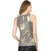 image:imageAllegra K Womens Metallic Tank Tops Shiny Sleeveless Party Disco Shirt  Glitter Metallic Tops for Halloween Christmas Cosplay Party Nightout Shimmer Round NeckSilver