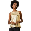 image:imageAllegra K Womens Metallic Tank Tops Shiny Sleeveless Party Disco Shirt  Glitter Metallic Tops for Halloween Christmas Cosplay Party Nightout Shimmer Round NeckGold