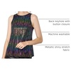 image:imageAllegra K Womens Metallic Tank Tops Shiny Sleeveless Party Disco Shirt  Glitter Metallic Tops for Halloween Christmas Cosplay Party Nightout Shimmer Round NeckBlacks