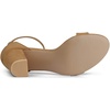 image:imageAllegra K Womens Open Toe Chunky High Heel Buckle Ankle Strap Sandals  3 38 inches Heels with Faux Suede Comfortable Block Heels Sandal for Women Summer Dressy ShoesBrown