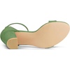 image:imageAllegra K Womens Open Toe Chunky High Heel Buckle Ankle Strap Sandals  3 38 inches Heels with Faux Suede Comfortable Block Heels Sandal for Women Summer Dressy ShoesOlive Green