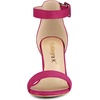 image:imageAllegra K Womens Open Toe Chunky High Heel Buckle Ankle Strap Sandals  3 38 inches Heels with Faux Suede Comfortable Block Heels Sandal for Women Summer Dressy ShoesHot Pink