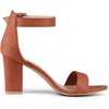 image:imageAllegra K Womens Open Toe Chunky High Heel Buckle Ankle Strap Sandals  3 38 inches Heels with Faux Suede Comfortable Block Heels Sandal for Women Summer Dressy ShoesRust Red
