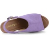 image:imageAllegra K Womens Open Toe Slingback Platform Chunky Heel Sandals  Soft faux suede vamp and durable PU outsole Chunky heel with slingback and buckle closurePurple