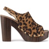 image:imageAllegra K Womens Open Toe Slingback Platform Chunky Heel Sandals  Soft faux suede vamp and durable PU outsole Chunky heel with slingback and buckle closureLeopard